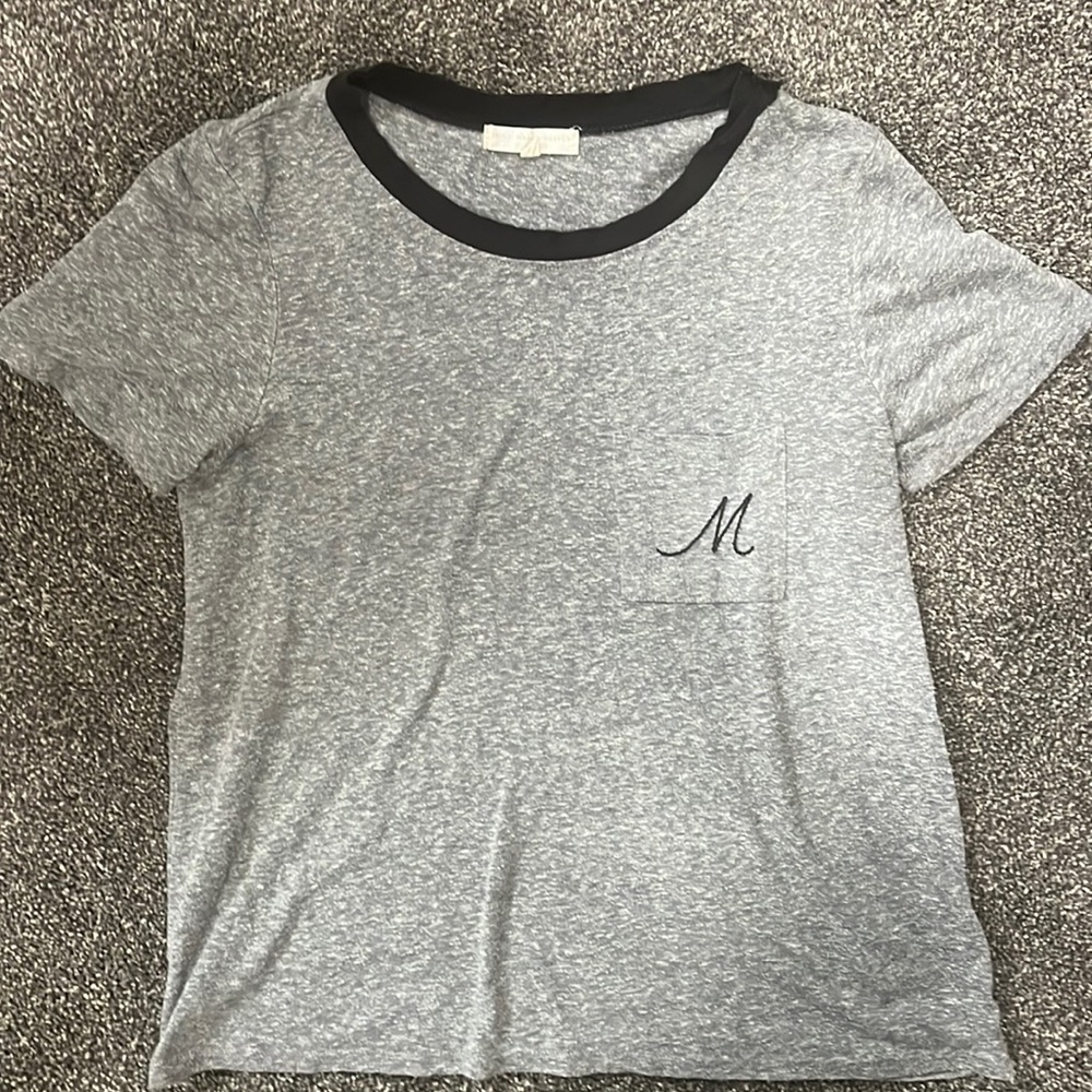 Truly Madly Deeply Initial Embroidered Pocket Shirt